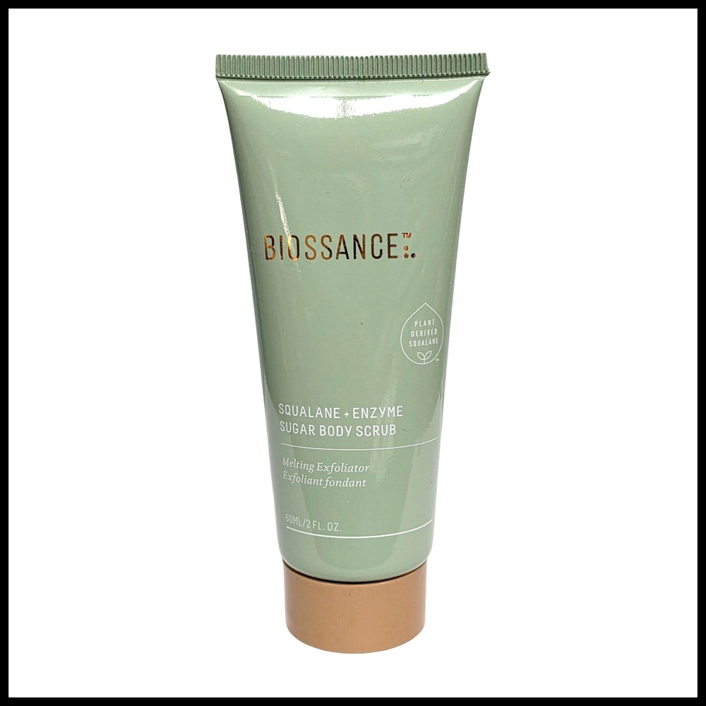 Biossance Squalane + Enzyme Sugar Body Scrub 2oz 60ml Travel Size New